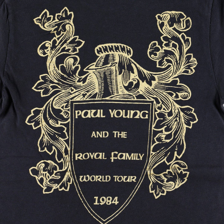 80'S Hanes Paul Young The Royal Family Band T-shirt, Made in USA, Women's Size S (approx.), Vintage cotton black type Vintage Second Hand