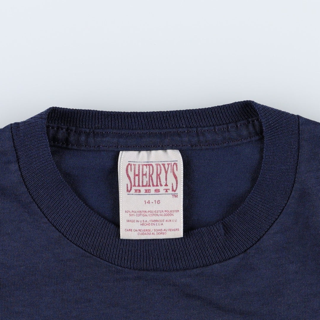 SHERRY'S BEST MICKEY MOUSE Mickey Mouse Character Print T-Shirt, Made in USA, Women's Size S (approx.) polyester navy blue type Vintage Second Hand