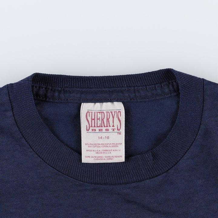 SHERRY'S BEST MICKEY MOUSE Mickey Mouse Character Print T-Shirt, Made in USA, Women's Size S (approx.) polyester navy blue type Vintage Second Hand