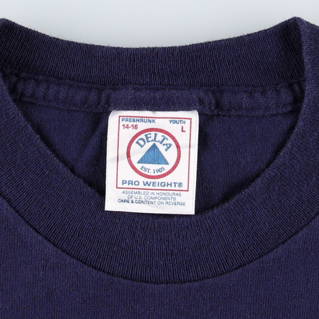 90'S Delta Looney Tunes Tasmanian Devil MLB Seattle Mariners Character Print T-Shirt (Women's Size L) cotton navy blue type Vintage Second Hand