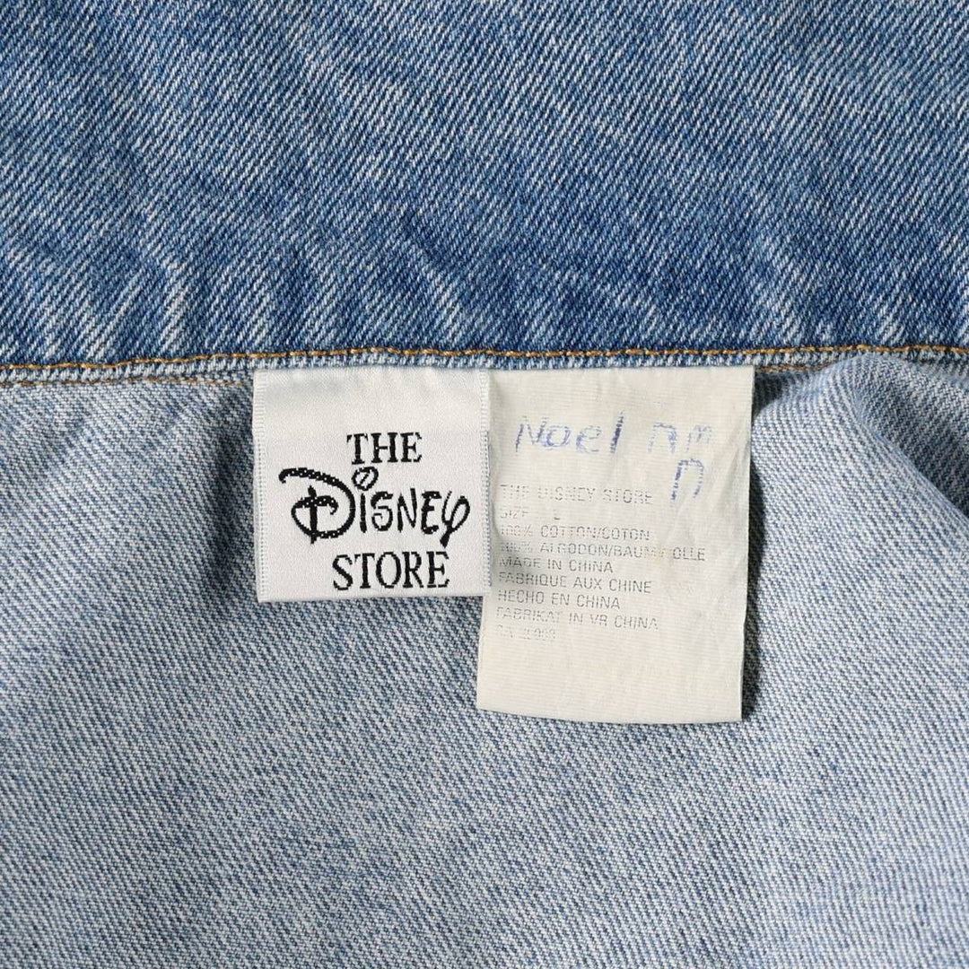 90'S Disney Character Denim Jacket (Women's Size L equivalent) Vintage cotton blue type Vintage Second Hand