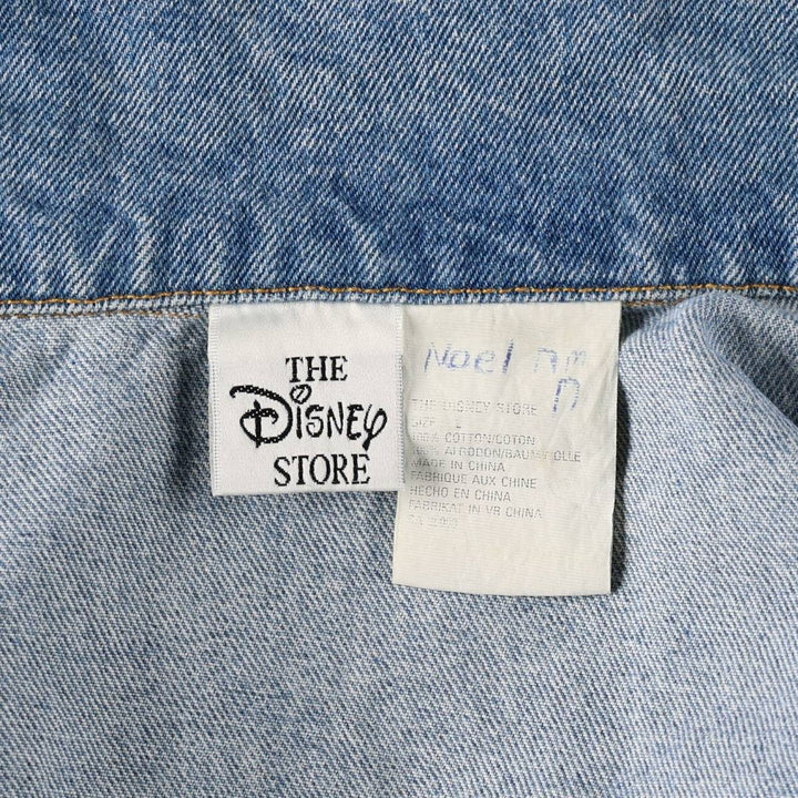 90'S Disney Character Denim Jacket (Women's Size L equivalent) Vintage cotton blue type Vintage Second Hand