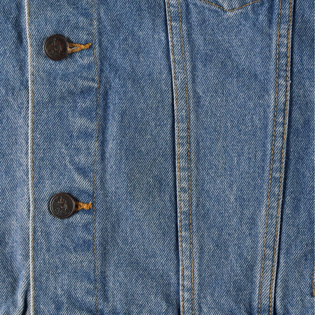 90'S Disney Character Denim Jacket (Women's Size L equivalent) Vintage cotton blue type Vintage Second Hand