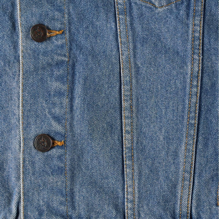 90'S Disney Character Denim Jacket (Women's Size L equivalent) Vintage cotton blue type Vintage Second Hand