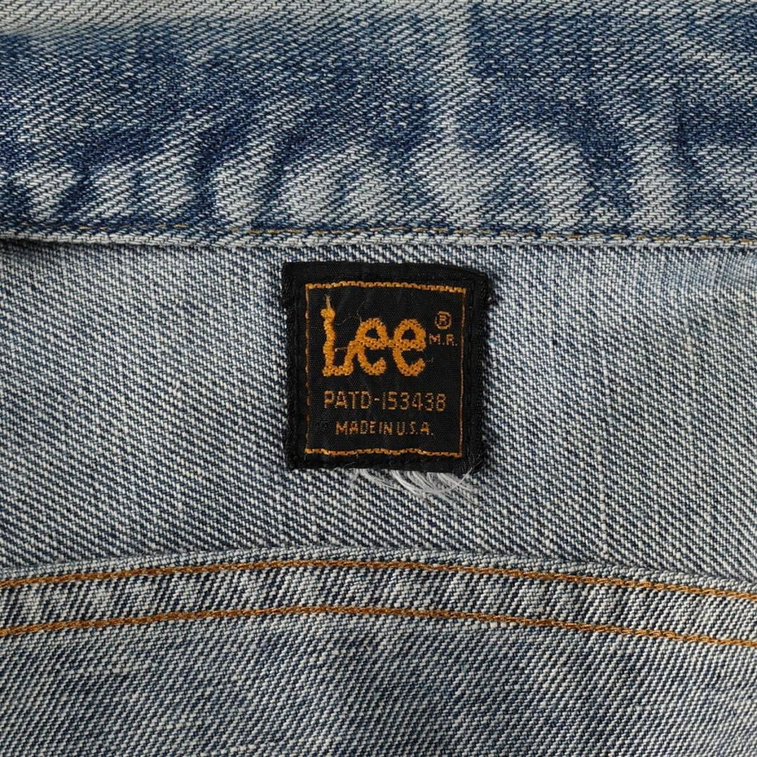 ~1980'S Lee RIDERS denim jacket with fur trim, made in USA, women's size S equivalent, vintage. unclear blue type Vintage Second Hand