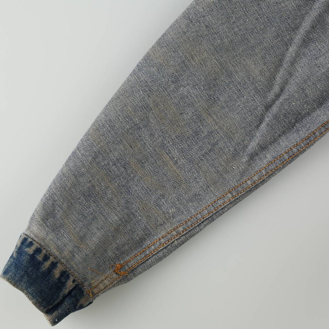 ~1980'S Lee RIDERS denim jacket with fur trim, made in USA, women's size S equivalent, vintage. unclear blue type Vintage Second Hand