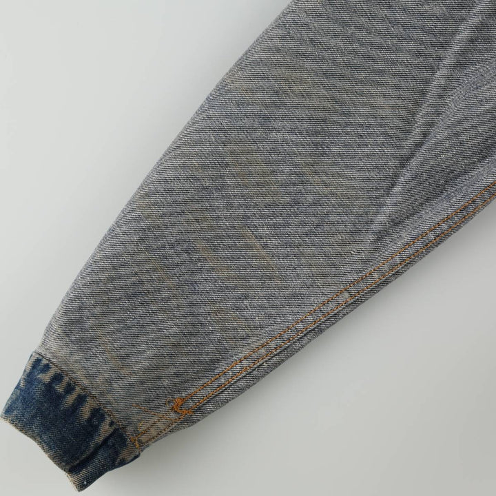 ~1980'S Lee RIDERS denim jacket with fur trim, made in USA, women's size S equivalent, vintage. unclear blue type Vintage Second Hand