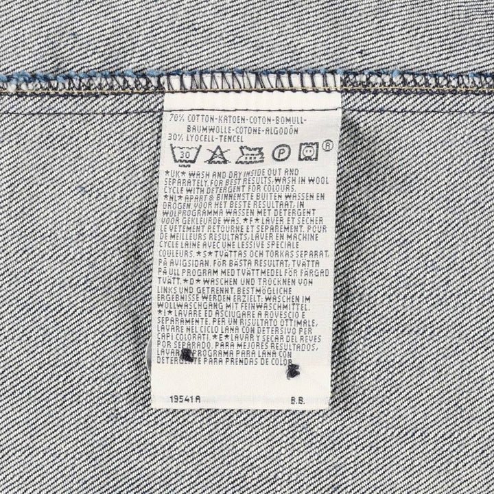 2000'S Levi's ENGINEERED JEANS Euro Model Hooded Denim Coat (Women's Size S) cotton navy blue type Vintage Second Hand