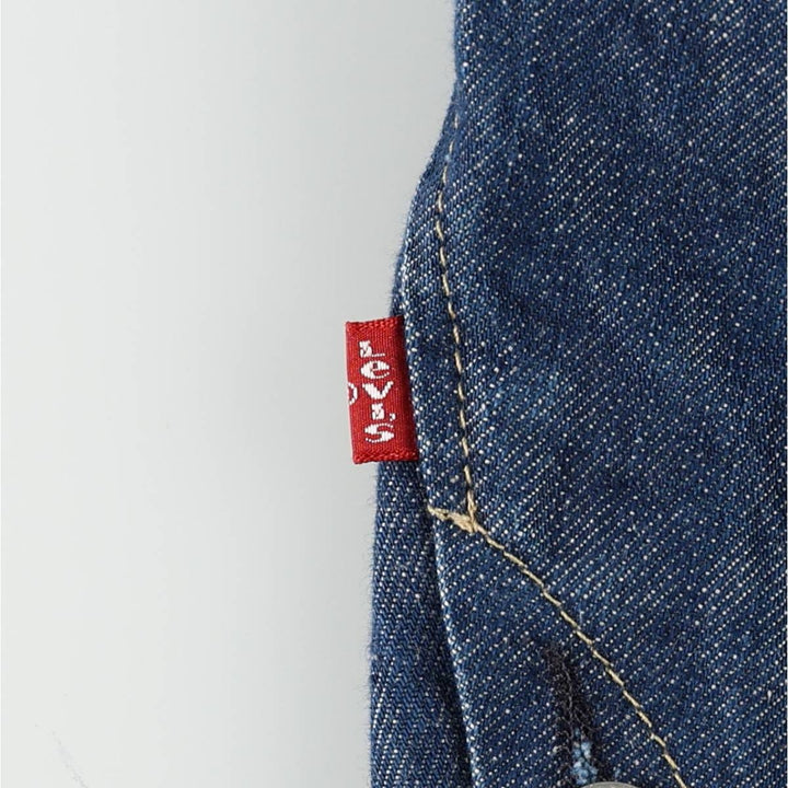2000'S Levi's ENGINEERED JEANS Euro Model Hooded Denim Coat (Women's Size S) cotton navy blue type Vintage Second Hand