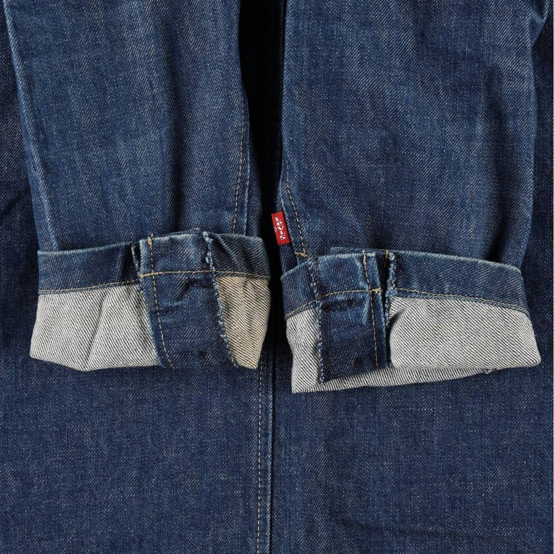 2000'S Levi's ENGINEERED JEANS Euro Model Hooded Denim Coat (Women's Size S) cotton navy blue type Vintage Second Hand