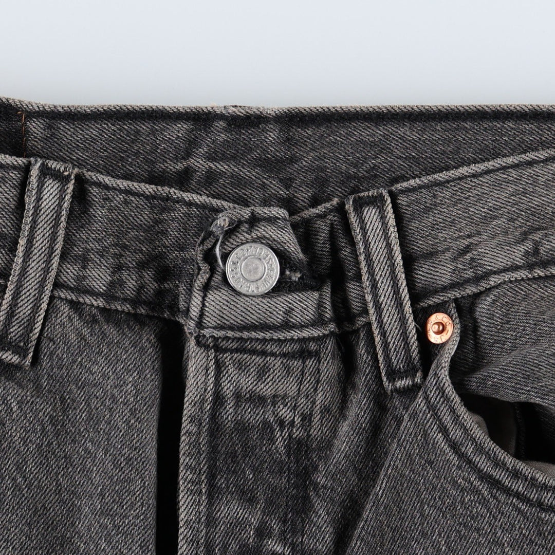Levi's 501 '93 Black Denim Straight Leg Jeans, Women's Size L (equivalent to W28) cotton black type Vintage Second Hand