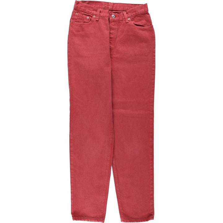 1990'S Levi's 17501-0668 Straight Denim Pants, Made in USA, Women's Size L (equivalent to W30), Vintage cotton red type Vintage Second Hand