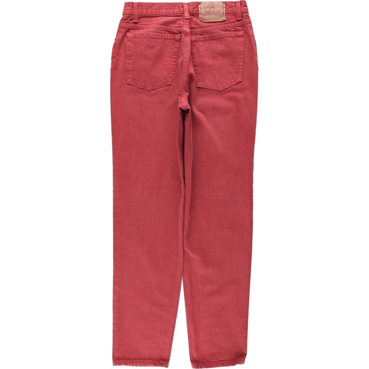 1990'S Levi's 17501-0668 Straight Denim Pants, Made in USA, Women's Size L (equivalent to W30), Vintage cotton red type Vintage Second Hand
