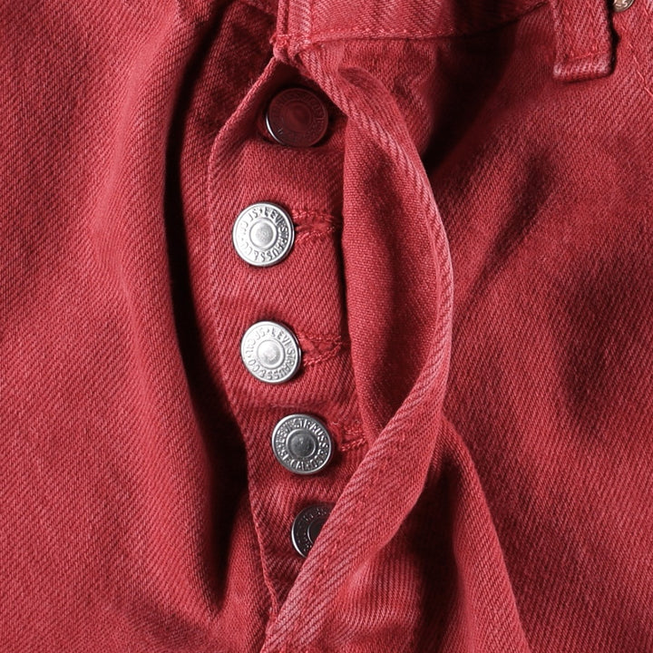 1990'S Levi's 17501-0668 Straight Denim Pants, Made in USA, Women's Size L (equivalent to W30), Vintage cotton red type Vintage Second Hand