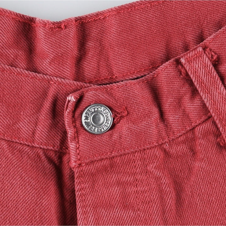 1990'S Levi's 17501-0668 Straight Denim Pants, Made in USA, Women's Size L (equivalent to W30), Vintage cotton red type Vintage Second Hand
