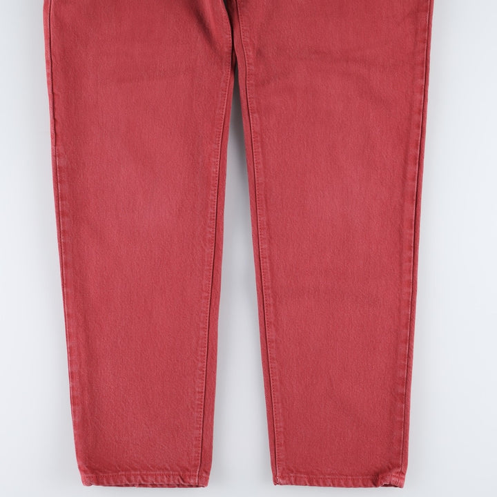 1990'S Levi's 17501-0668 Straight Denim Pants, Made in USA, Women's Size L (equivalent to W30), Vintage cotton red type Vintage Second Hand