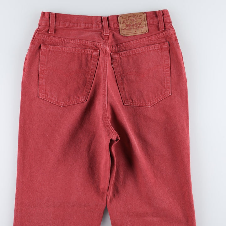 1990'S Levi's 17501-0668 Straight Denim Pants, Made in USA, Women's Size L (equivalent to W30), Vintage cotton red type Vintage Second Hand