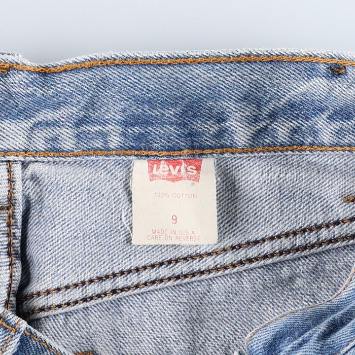 1990'S Levi's 17501-0115 Straight Denim Pants, Made in USA, Women's Size L (equivalent to W27), Vintage cotton blue type Vintage Second Hand