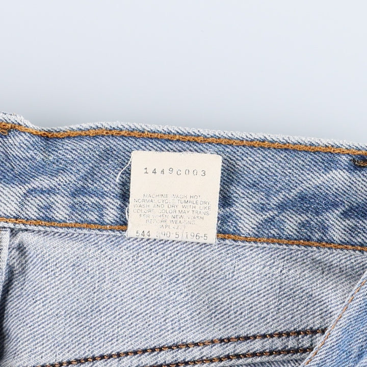 1990'S Levi's 17501-0115 Straight Denim Pants, Made in USA, Women's Size L (equivalent to W27), Vintage cotton blue type Vintage Second Hand