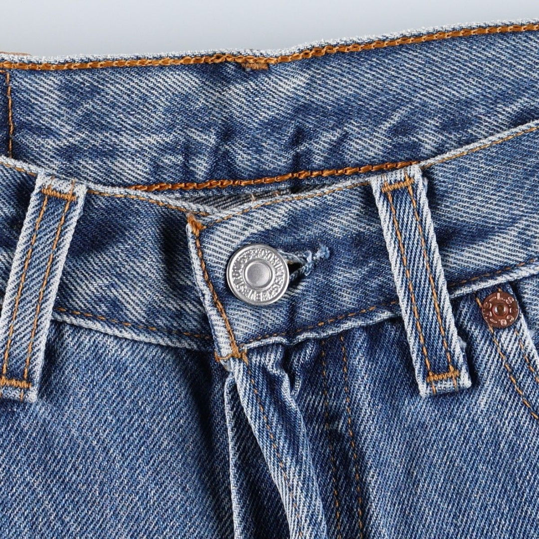 90'S Levi's 501-0193 Straight Denim Pants, Made in USA, Women's Size L (W28), Vintage cotton blue type Vintage Second Hand