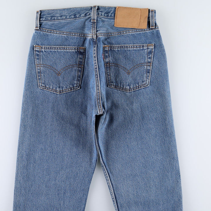 90'S Levi's 501-0193 Straight Denim Pants, Made in USA, Women's Size L (W28), Vintage cotton blue type Vintage Second Hand