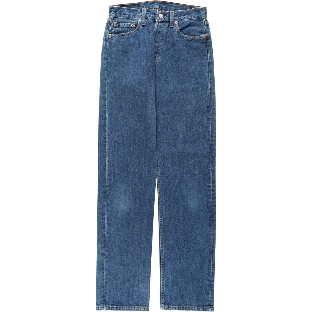 1990'S Levi's 6501-0116 Straight Denim Pants, Made in USA, Women's Size L (equivalent to W27), Vintage cotton blue type Vintage Second Hand