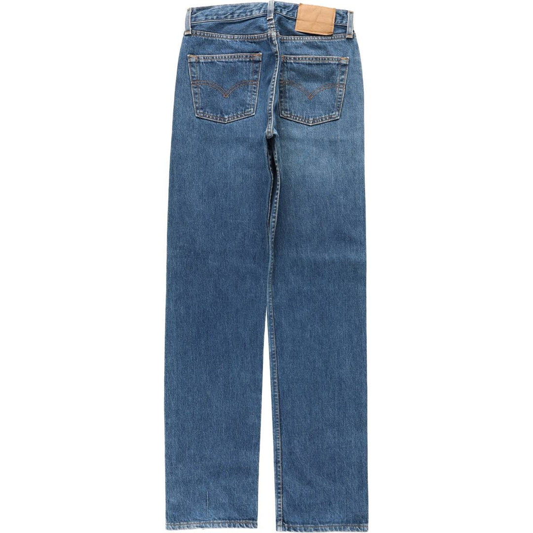 1990'S Levi's 6501-0116 Straight Denim Pants, Made in USA, Women's Size L (equivalent to W27), Vintage cotton blue type Vintage Second Hand