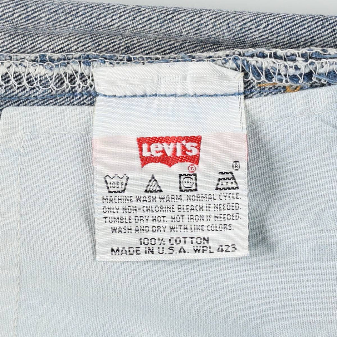 1990'S Levi's 6501-0116 Straight Denim Pants, Made in USA, Women's Size L (equivalent to W27), Vintage cotton blue type Vintage Second Hand