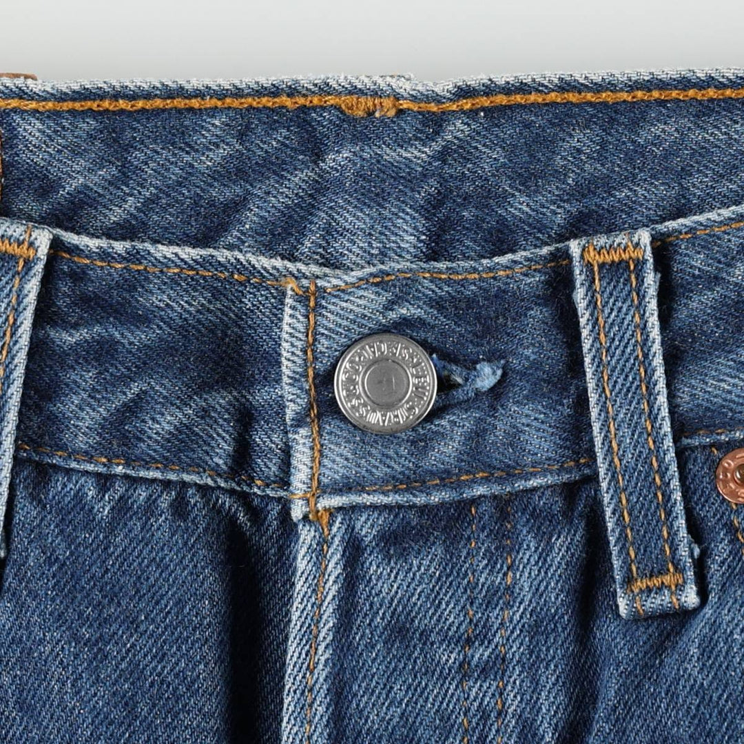 1990'S Levi's 6501-0116 Straight Denim Pants, Made in USA, Women's Size L (equivalent to W27), Vintage cotton blue type Vintage Second Hand