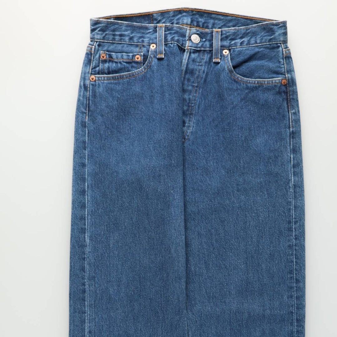 1990'S Levi's 6501-0116 Straight Denim Pants, Made in USA, Women's Size L (equivalent to W27), Vintage cotton blue type Vintage Second Hand