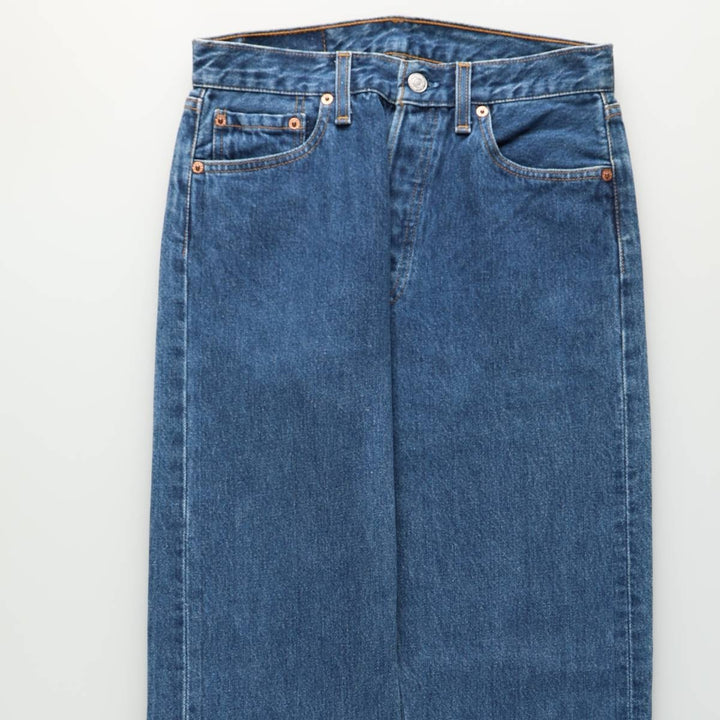 1990'S Levi's 6501-0116 Straight Denim Pants, Made in USA, Women's Size L (equivalent to W27), Vintage cotton blue type Vintage Second Hand