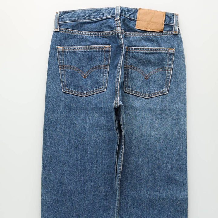 1990'S Levi's 6501-0116 Straight Denim Pants, Made in USA, Women's Size L (equivalent to W27), Vintage cotton blue type Vintage Second Hand