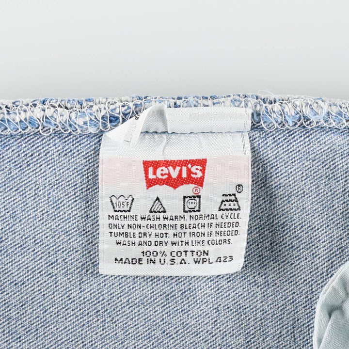 1990'S Levi's 501-0134 Straight Denim Pants, Made in USA, Women's Size L (equivalent to W28), Vintage cotton blue type Vintage Second Hand