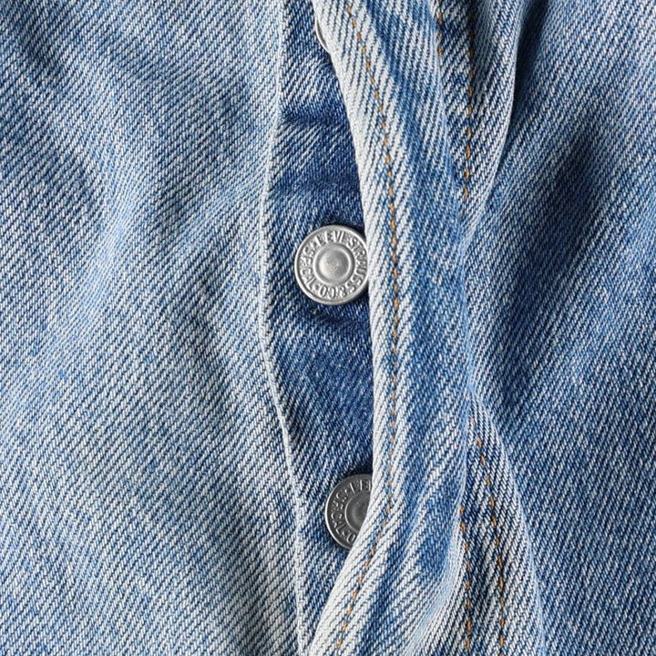 1990'S Levi's 501-0134 Straight Denim Pants, Made in USA, Women's Size L (equivalent to W28), Vintage cotton blue type Vintage Second Hand
