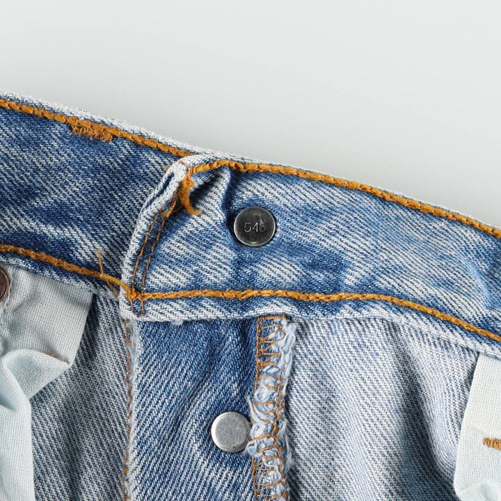 1990'S Levi's 501-0134 Straight Denim Pants, Made in USA, Women's Size L (equivalent to W28), Vintage cotton blue type Vintage Second Hand