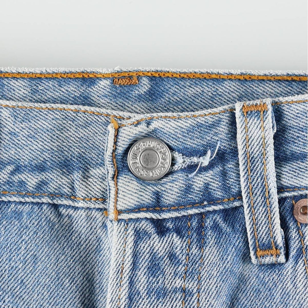 1990'S Levi's 501-0134 Straight Denim Pants, Made in USA, Women's Size L (equivalent to W28), Vintage cotton blue type Vintage Second Hand