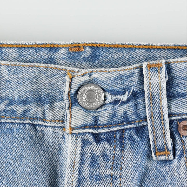 1990'S Levi's 501-0134 Straight Denim Pants, Made in USA, Women's Size L (equivalent to W28), Vintage cotton blue type Vintage Second Hand