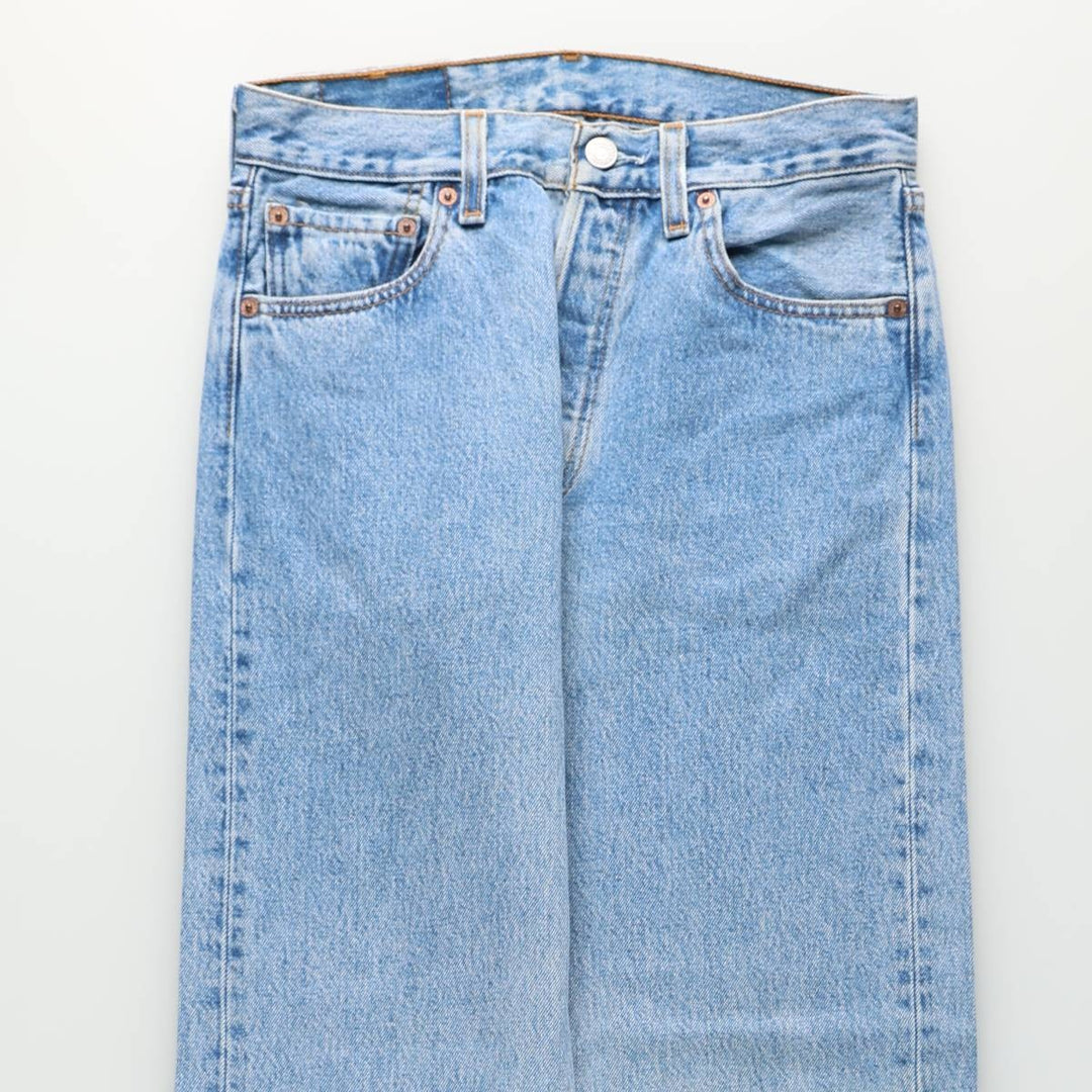 1990'S Levi's 501-0134 Straight Denim Pants, Made in USA, Women's Size L (equivalent to W28), Vintage cotton blue type Vintage Second Hand