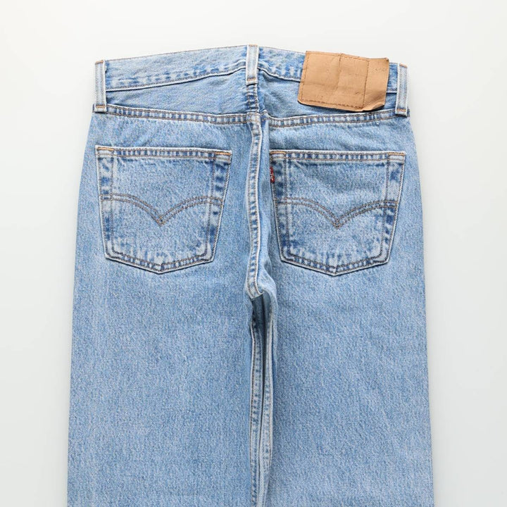1990'S Levi's 501-0134 Straight Denim Pants, Made in USA, Women's Size L (equivalent to W28), Vintage cotton blue type Vintage Second Hand