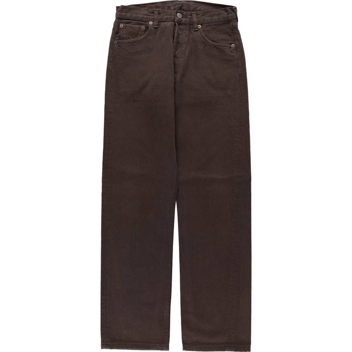 Levi's 501 Euro Model Straight Denim Pants, Women's Size L (W28 equivalent) cotton dark chocolate Vintage Second Hand