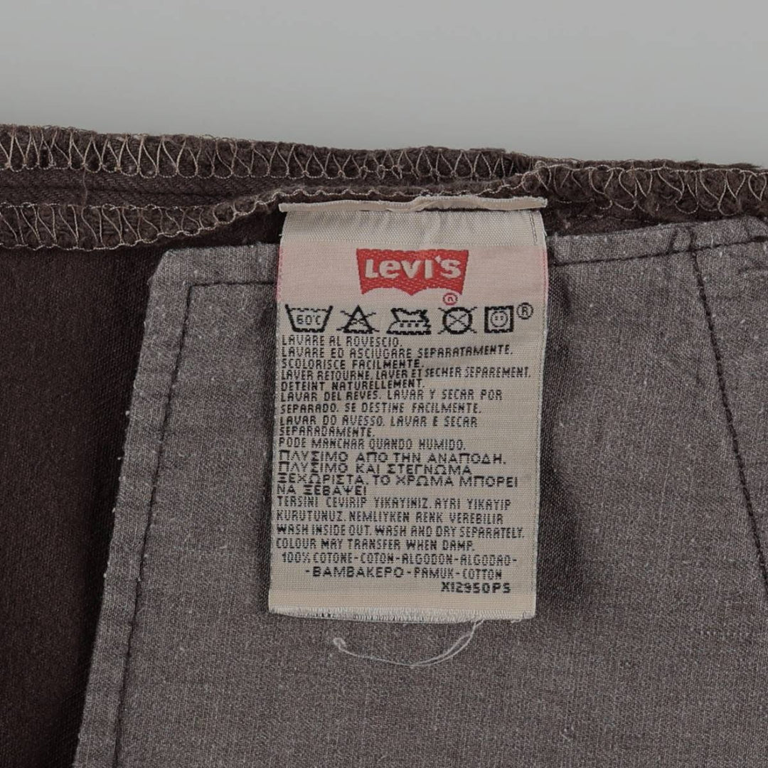 Levi's 501 Euro Model Straight Denim Pants, Women's Size L (W28 equivalent) cotton dark chocolate Vintage Second Hand