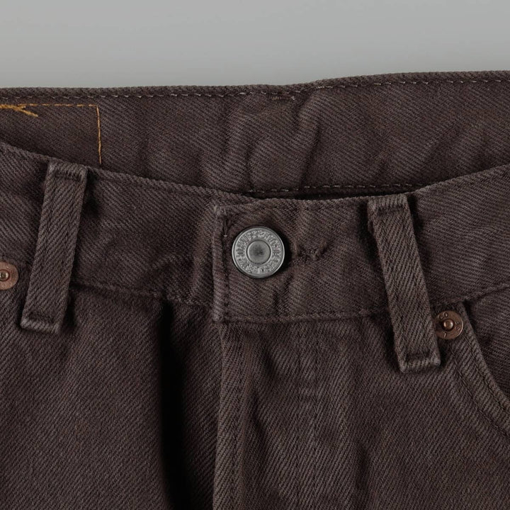 Levi's 501 Euro Model Straight Denim Pants, Women's Size L (W28 equivalent) cotton dark chocolate Vintage Second Hand