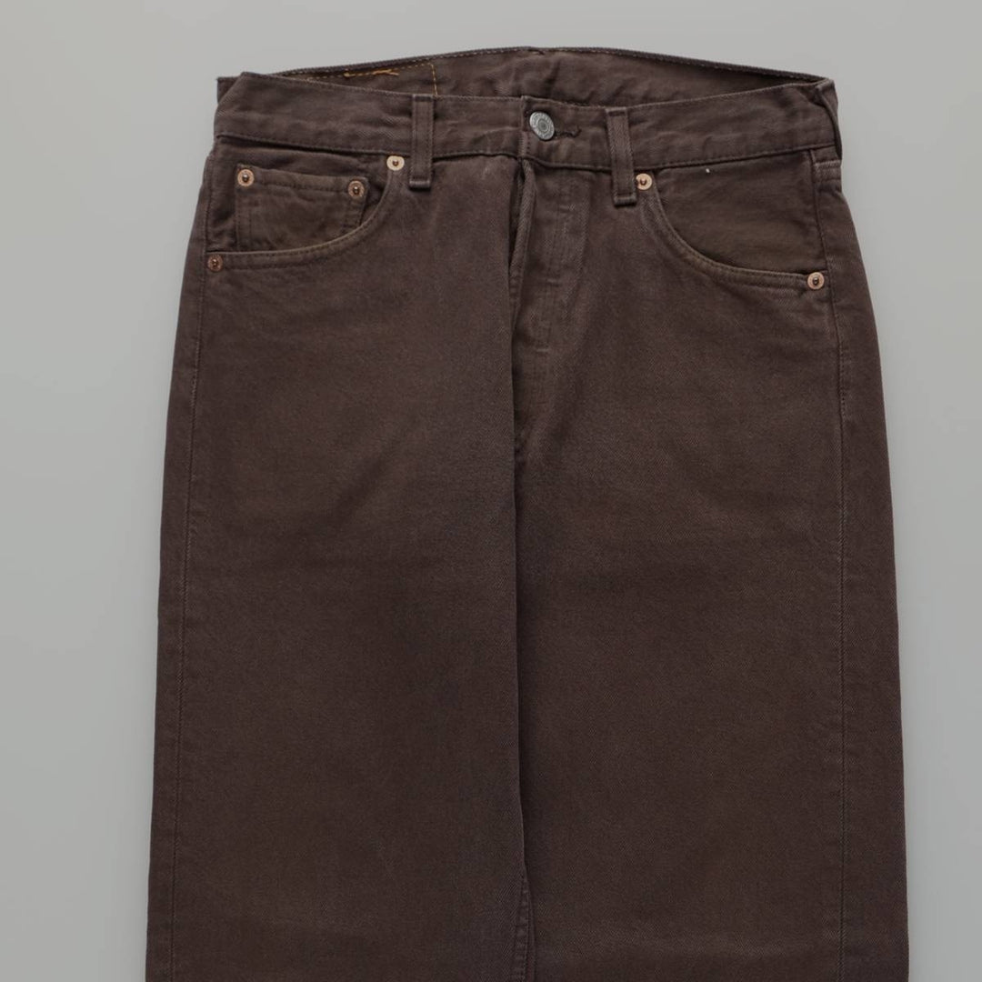 Levi's 501 Euro Model Straight Denim Pants, Women's Size L (W28 equivalent) cotton dark chocolate Vintage Second Hand