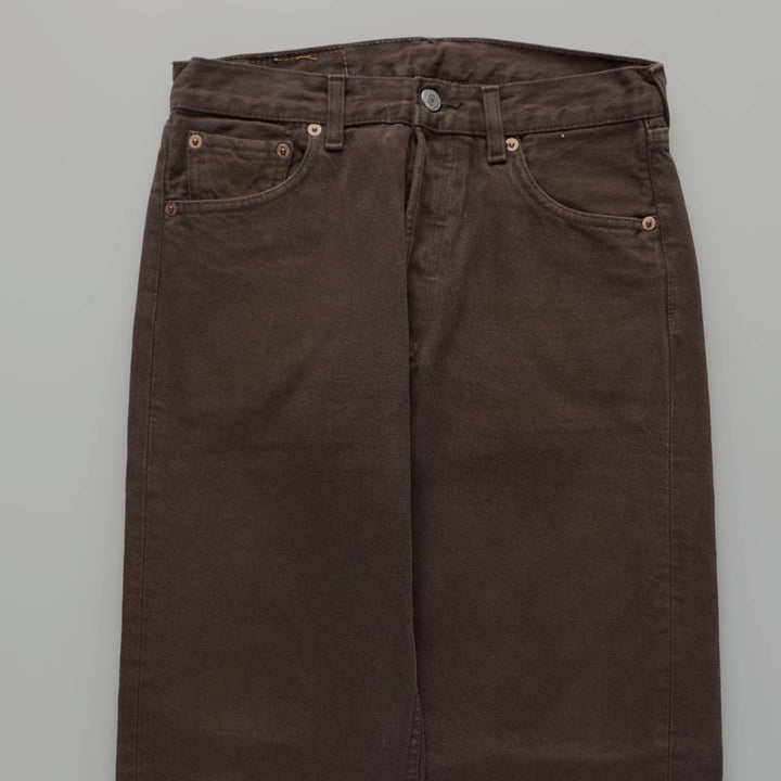 Levi's 501 Euro Model Straight Denim Pants, Women's Size L (W28 equivalent) cotton dark chocolate Vintage Second Hand