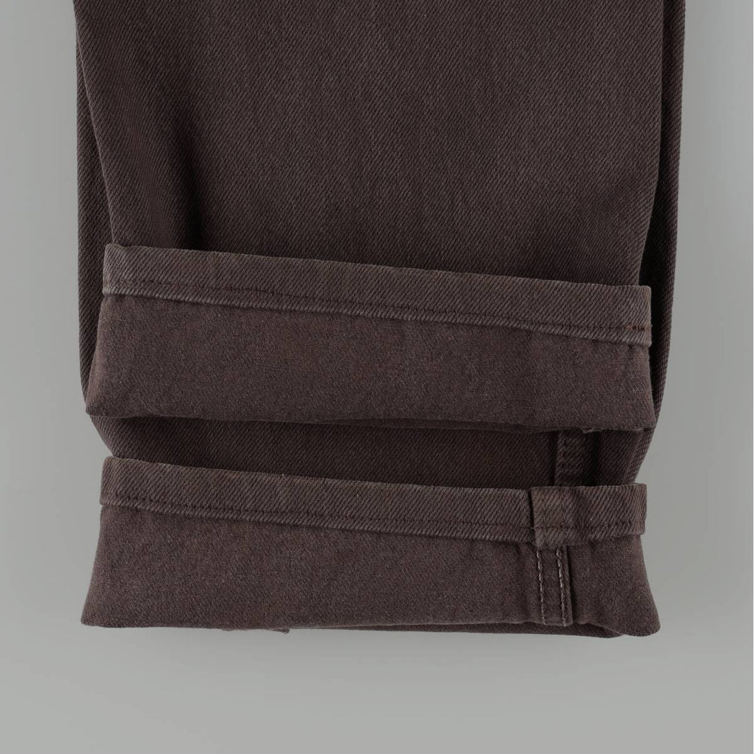 Levi's 501 Euro Model Straight Denim Pants, Women's Size L (W28 equivalent) cotton dark chocolate Vintage Second Hand