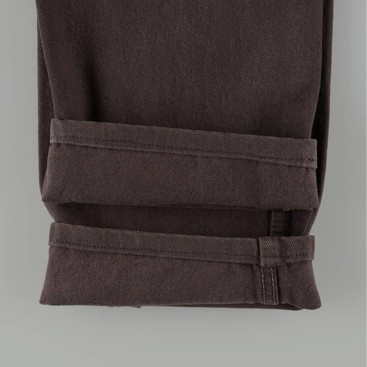 Levi's 501 Euro Model Straight Denim Pants, Women's Size L (W28 equivalent) cotton dark chocolate Vintage Second Hand