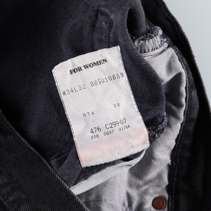 1990'S Levi's 06501-0659 Black Denim Straight Leg Jeans, Made in Canada, Women's XL (equivalent to W32), Vintage. cotton black type Vintage Second Hand