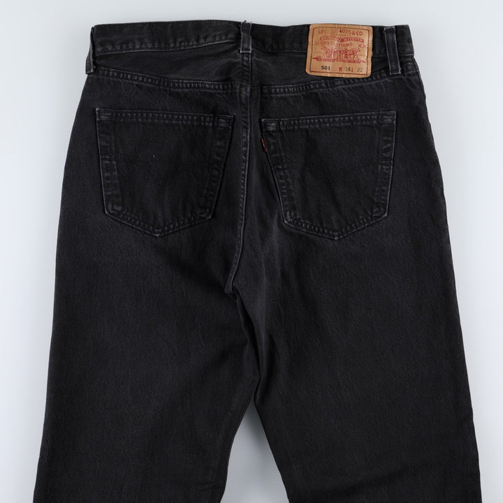 1990'S Levi's 06501-0659 Black Denim Straight Leg Jeans, Made in Canada, Women's XL (equivalent to W32), Vintage. cotton black type Vintage Second Hand