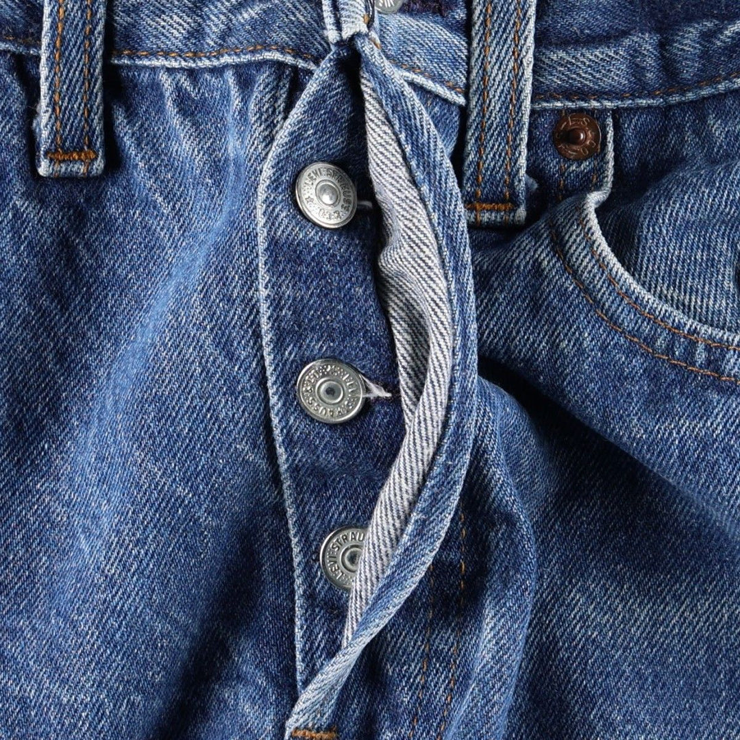 Levi's 501-0115 Straight Denim Pants, Women's Size M (equivalent to W26), Vintage. unclear blue type Vintage Second Hand