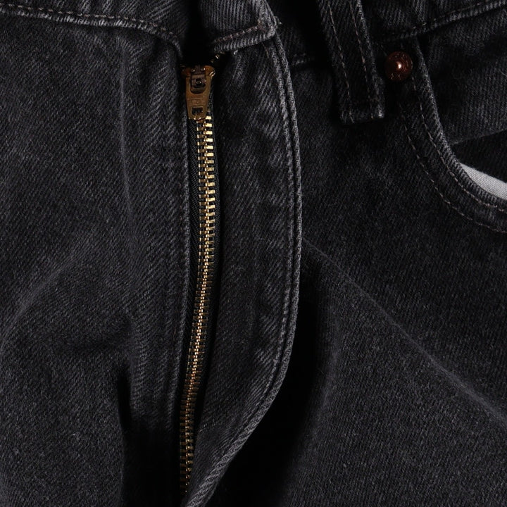 90'S Levi's 15551-0260 Relaxed Fit Tapered Leg Black Denim Tapered Denim Pants, Women's XL (W31 equivalent) cotton black type Vintage Second Hand